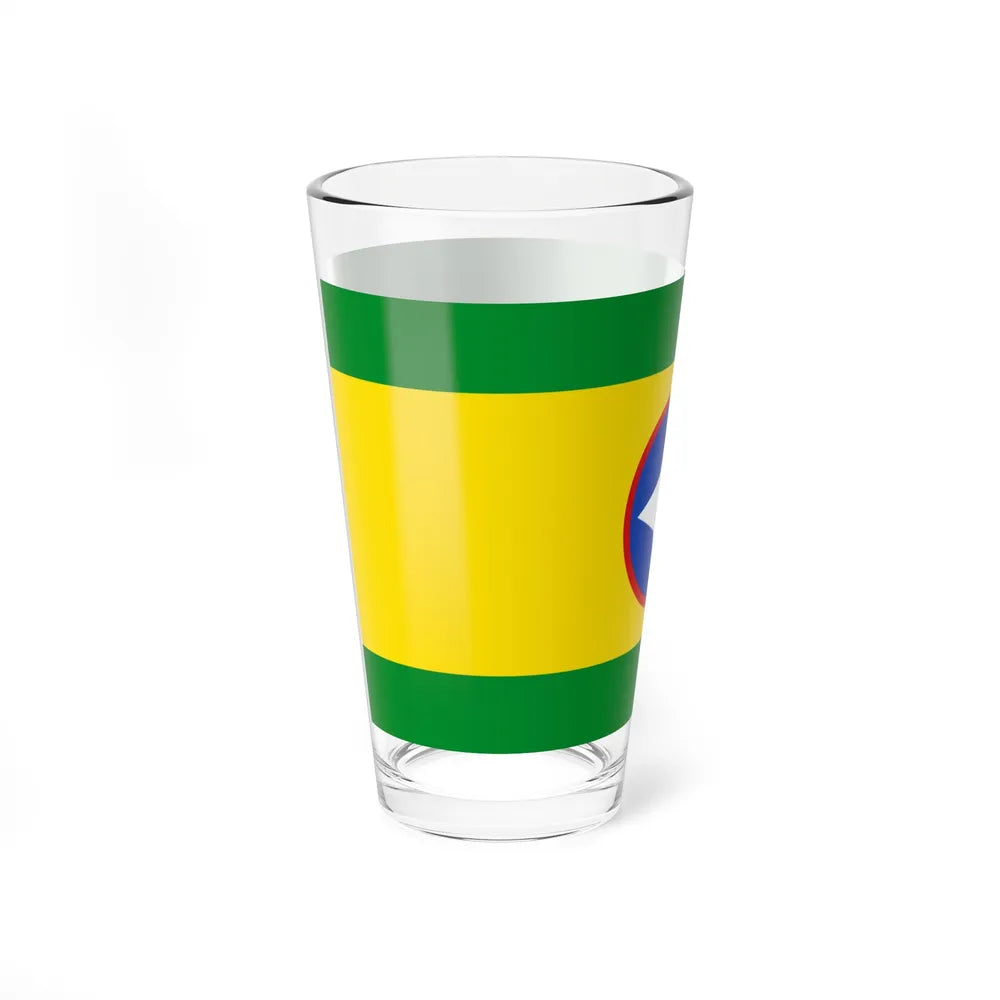 Flag of Bucaramanga Santander Colombia - Pint Glass 16oz-Go Mug Yourself