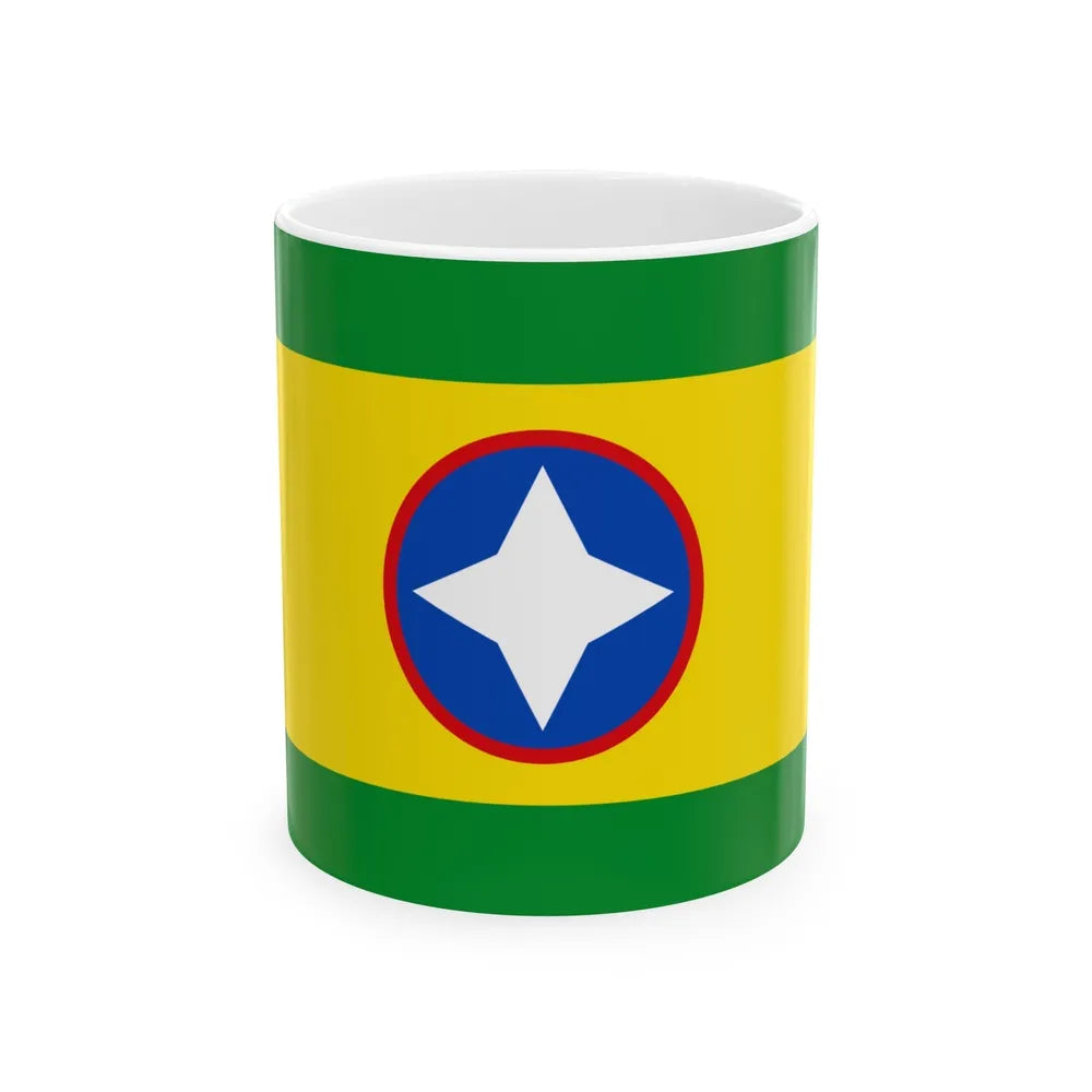 Flag of Bucaramanga Santander Colombia - White Coffee Mug-11oz-Go Mug Yourself