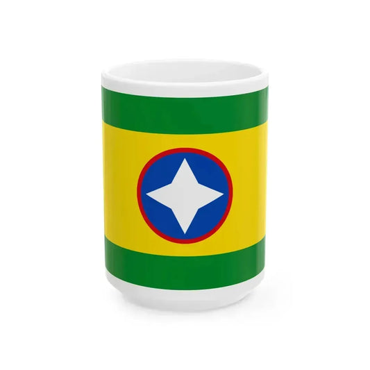 Flag of Bucaramanga Santander Colombia - White Coffee Mug 15oz - Go Mug Yourself