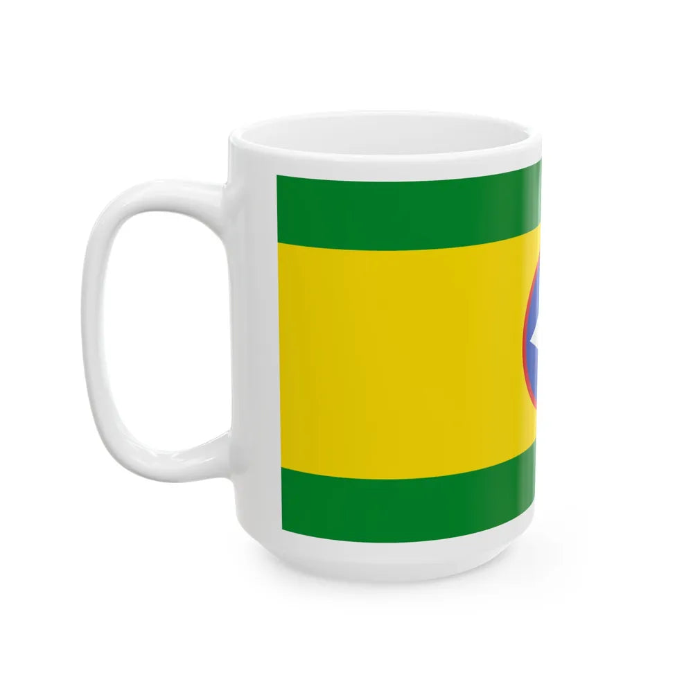 Flag of Bucaramanga Santander Colombia - White Coffee Mug-Go Mug Yourself