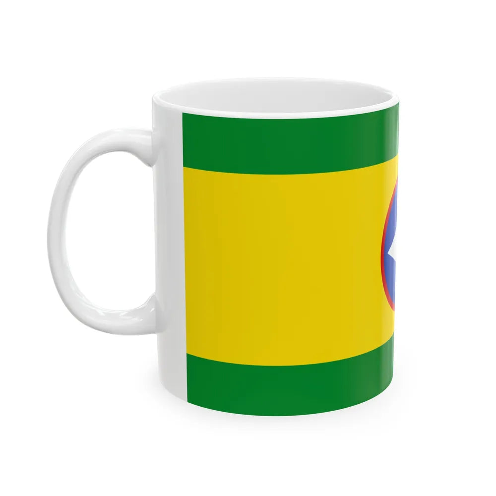 Flag of Bucaramanga Santander Colombia - White Coffee Mug-Go Mug Yourself