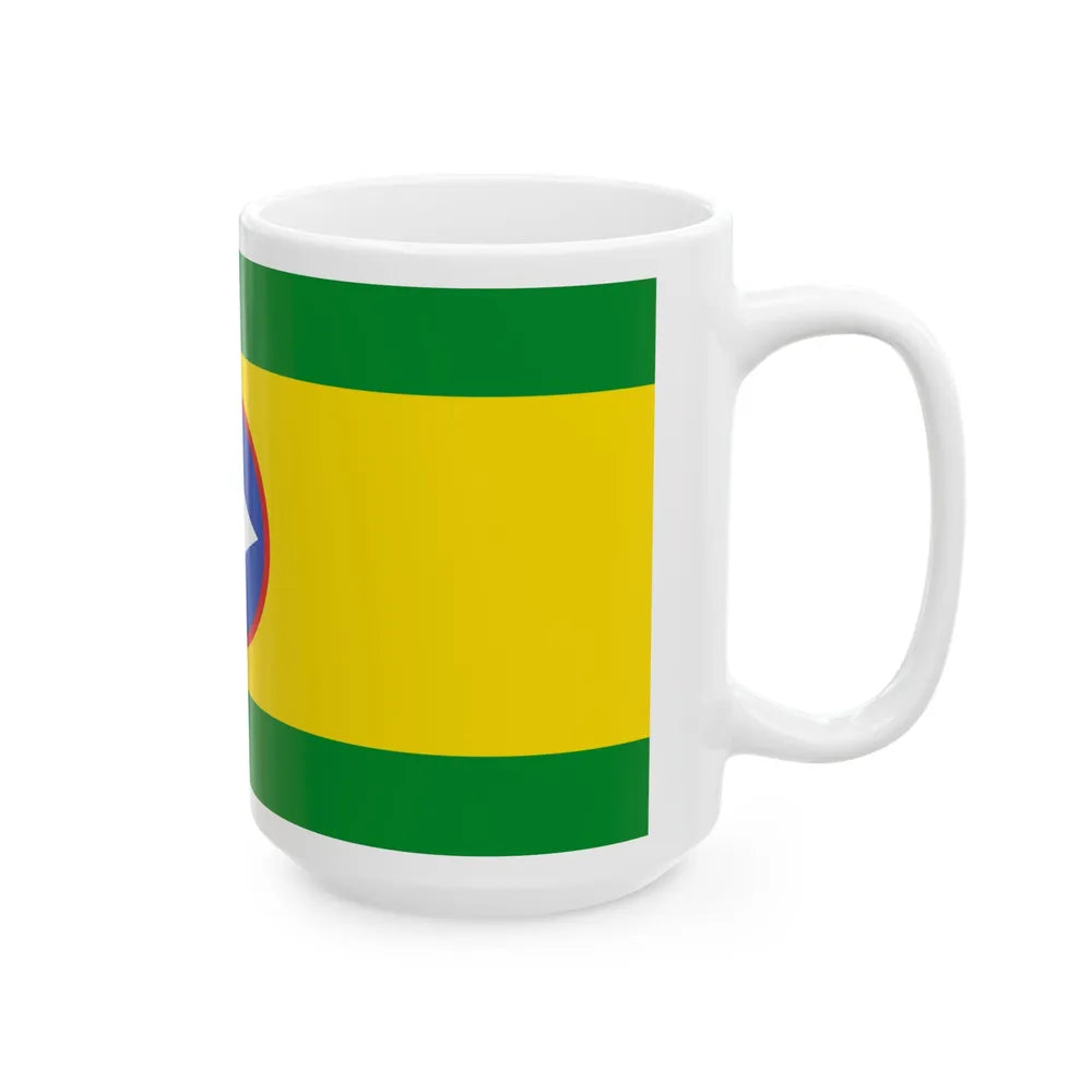 Flag of Bucaramanga Santander Colombia - White Coffee Mug-Go Mug Yourself