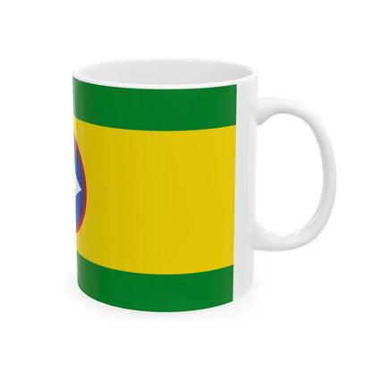 Flag of Bucaramanga Santander Colombia - White Coffee Mug-Go Mug Yourself