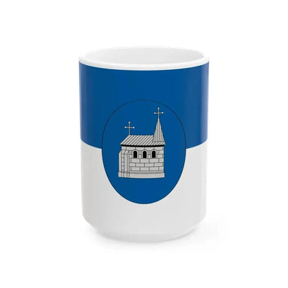 Flag of Budakeszi (Hungary) White Coffee Mug 15oz - Go Mug Yourself