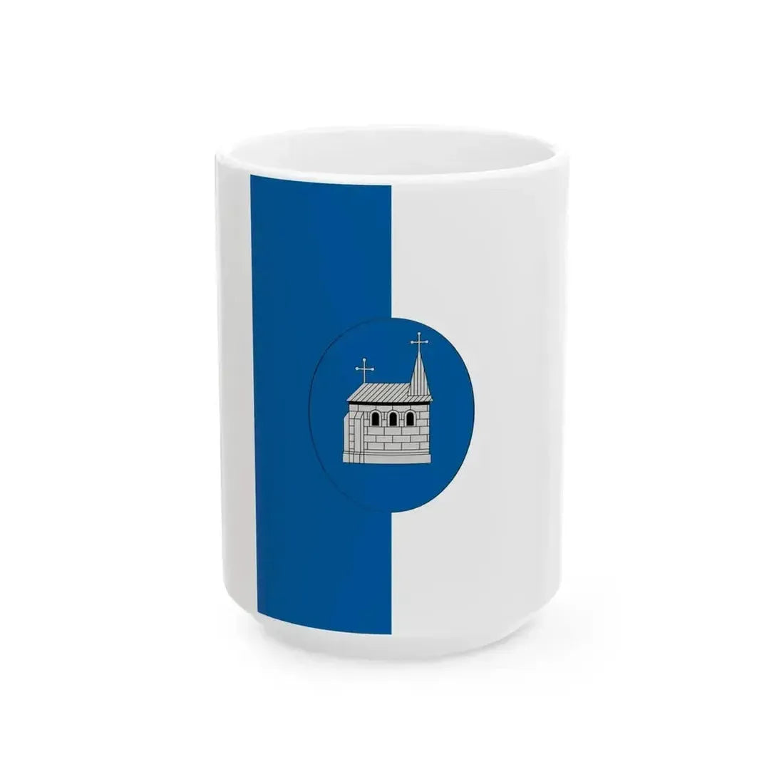 Flag of Budakeszi vertical (Hungary) White Coffee Mug 15oz - Go Mug Yourself
