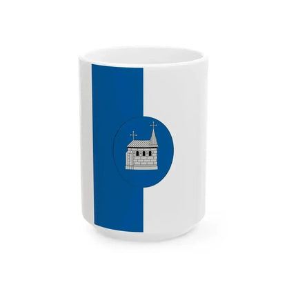 Flag of Budakeszi vertical (Hungary) White Coffee Mug 15oz - Go Mug Yourself