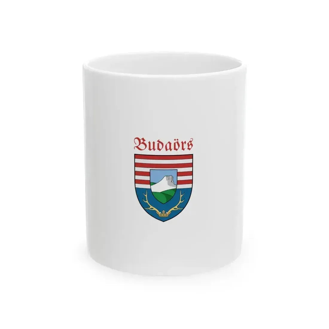 Flag of Budaors (Hungary) White Coffee Mug 11oz - Go Mug Yourself
