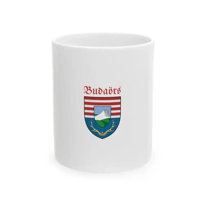 Flag of Budaors (Hungary) White Coffee Mug 11oz - Go Mug Yourself