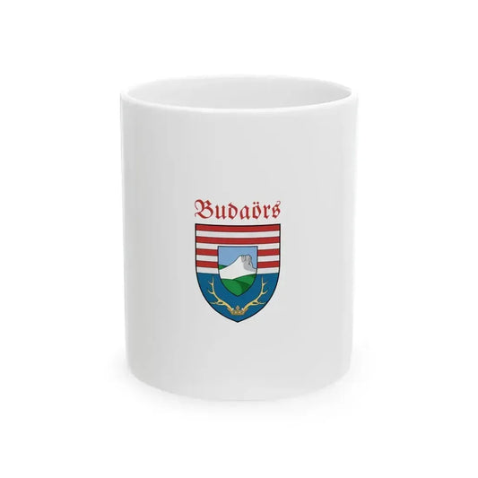 Flag of Budaors (Hungary) White Coffee Mug 11oz - Go Mug Yourself