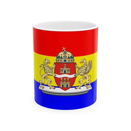 Flag of Budapest 1873-2011 (Hungary) White Coffee Mug 11oz - Go Mug Yourself
