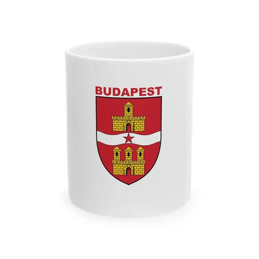 Flag of Budapest 1984-1990 (Hungary) White Coffee Mug 11oz - Go Mug Yourself