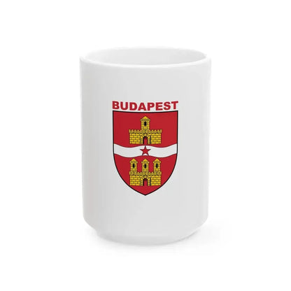 Flag of Budapest 1984-1990 (Hungary) White Coffee Mug 15oz - Go Mug Yourself