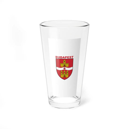 Flag of Budapest 1984-1990 vertical (Hungary) Pint Glass 16oz 16oz - Go Mug Yourself