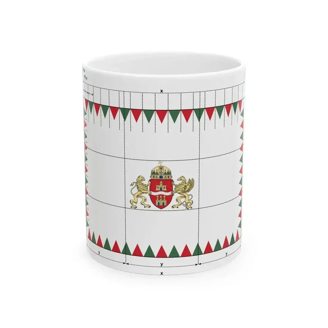 Flag of Budapest 2011 construction sheet (Hungary) White Coffee Mug 11oz - Go Mug Yourself