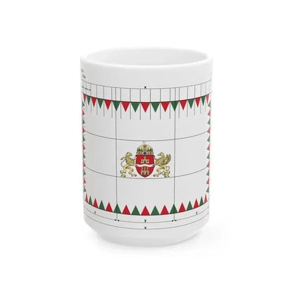 Flag of Budapest 2011 construction sheet (Hungary) White Coffee Mug 15oz - Go Mug Yourself