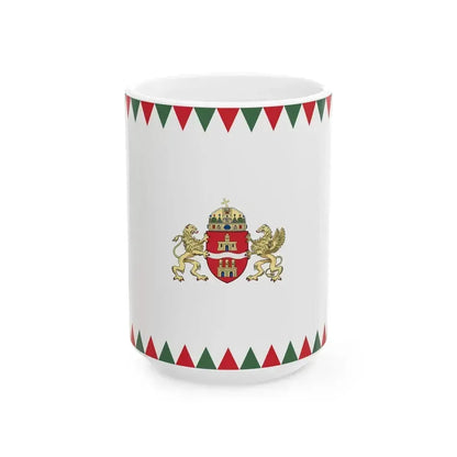 Flag of Budapest 2011 (Hungary) White Coffee Mug 15oz - Go Mug Yourself