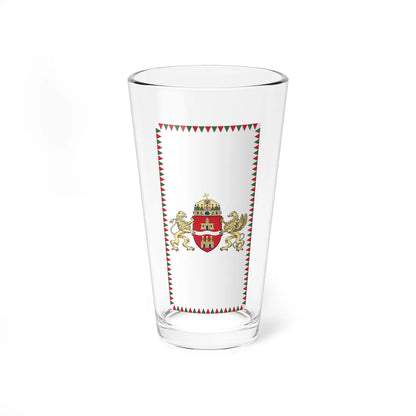 Flag of Budapest 2011 vertical (Hungary) Pint Glass 16oz 16oz - Go Mug Yourself