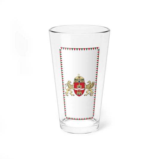 Flag of Budapest 2011 vertical (Hungary) Pint Glass 16oz 16oz - Go Mug Yourself