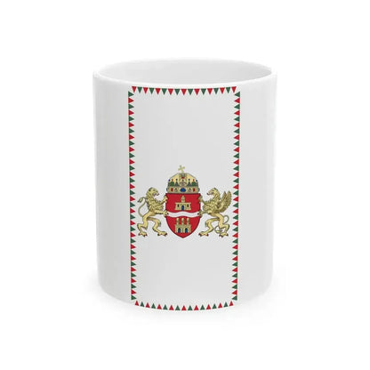 Flag of Budapest 2011 vertical (Hungary) White Coffee Mug 11oz - Go Mug Yourself