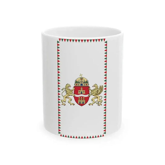 Flag of Budapest 2011 vertical (Hungary) White Coffee Mug 11oz - Go Mug Yourself