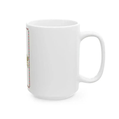Flag of Budapest 2011 vertical (Hungary) White Coffee Mug - Go Mug Yourself