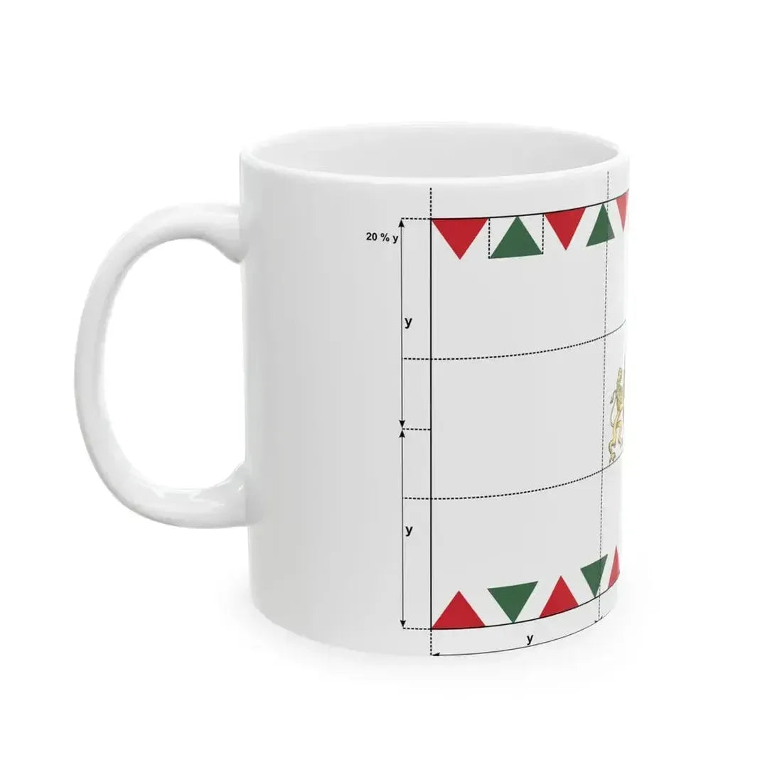 Flag of Budapest construction sheet (Hungary) White Coffee Mug - Go Mug Yourself