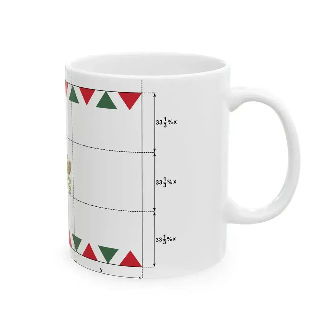 Flag of Budapest construction sheet (Hungary) White Coffee Mug - Go Mug Yourself