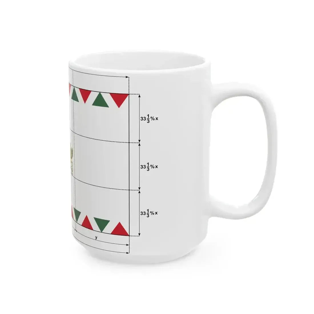Flag of Budapest construction sheet (Hungary) White Coffee Mug - Go Mug Yourself