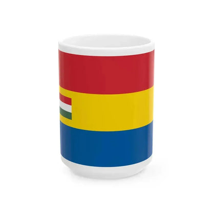 Flag of Budapest Lajos Friedrichs proposal (Hungary) White Coffee Mug 15oz - Go Mug Yourself