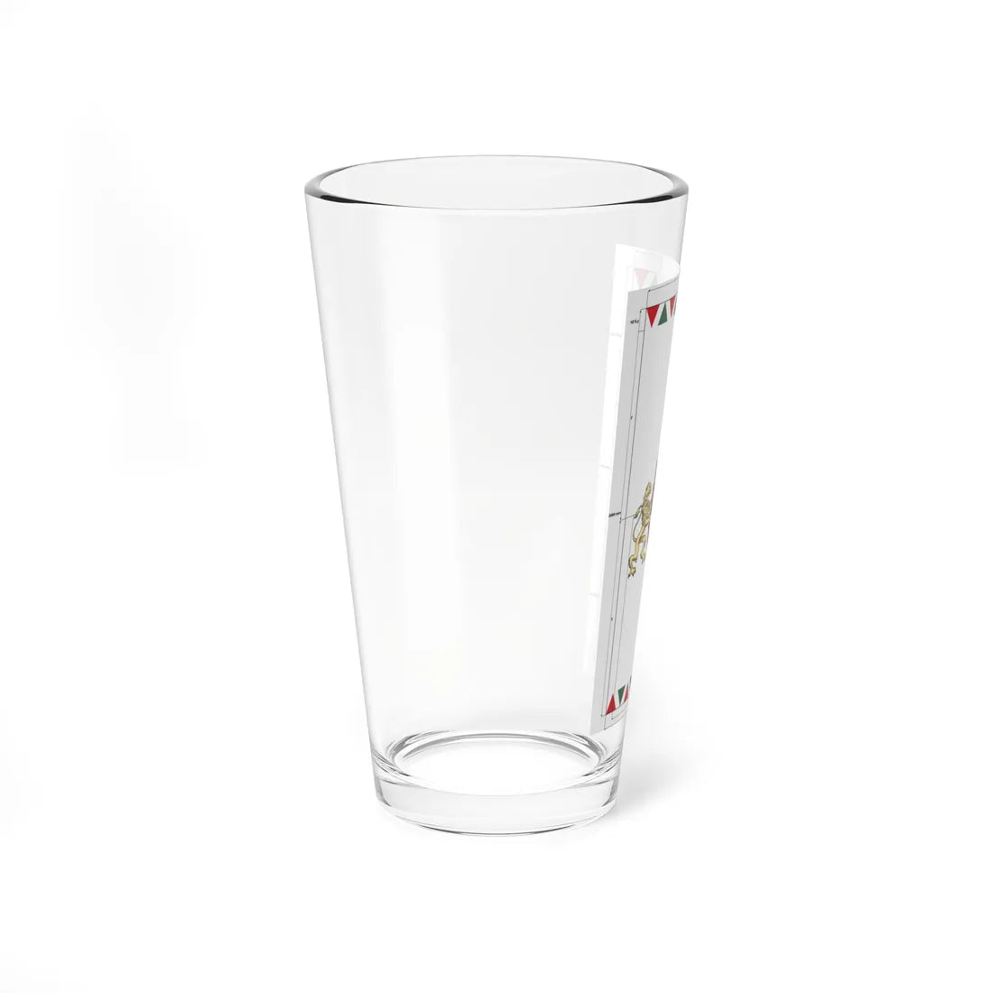 Flag of Budapest vertical construction sheet (Hungary) Pint Glass 16oz - Go Mug Yourself