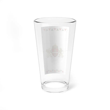 Flag of Budapest vertical construction sheet (Hungary) Pint Glass 16oz - Go Mug Yourself