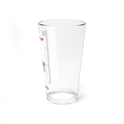 Flag of Budapest vertical construction sheet (Hungary) Pint Glass 16oz - Go Mug Yourself
