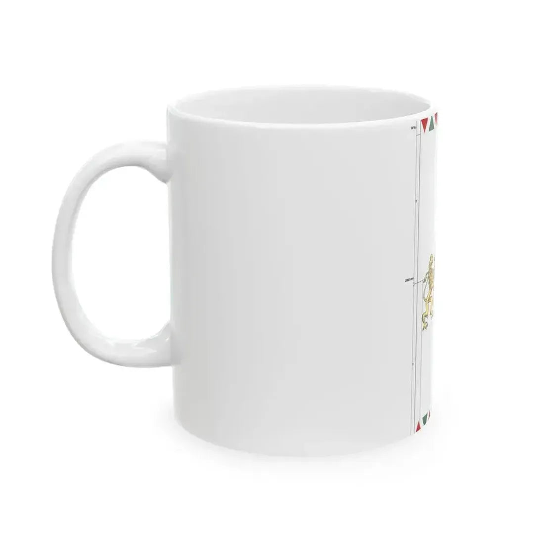 Flag of Budapest vertical construction sheet (Hungary) White Coffee Mug - Go Mug Yourself