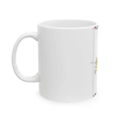 Flag of Budapest vertical construction sheet (Hungary) White Coffee Mug - Go Mug Yourself
