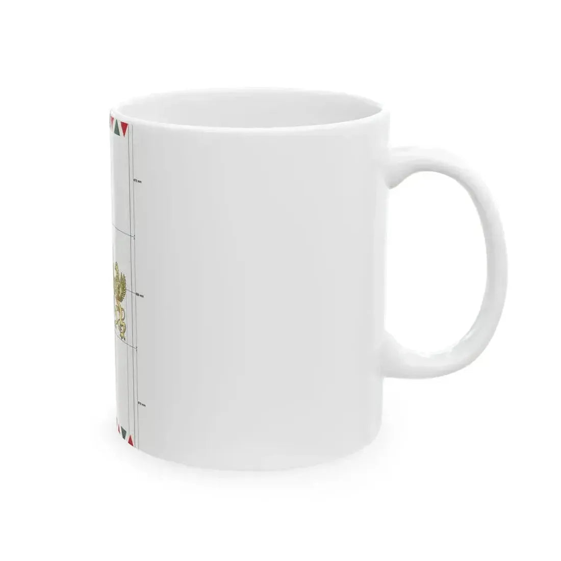 Flag of Budapest vertical construction sheet (Hungary) White Coffee Mug - Go Mug Yourself