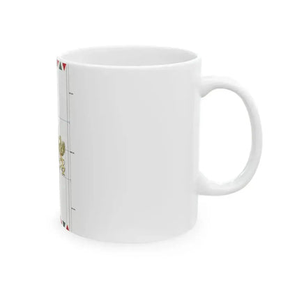 Flag of Budapest vertical construction sheet (Hungary) White Coffee Mug - Go Mug Yourself