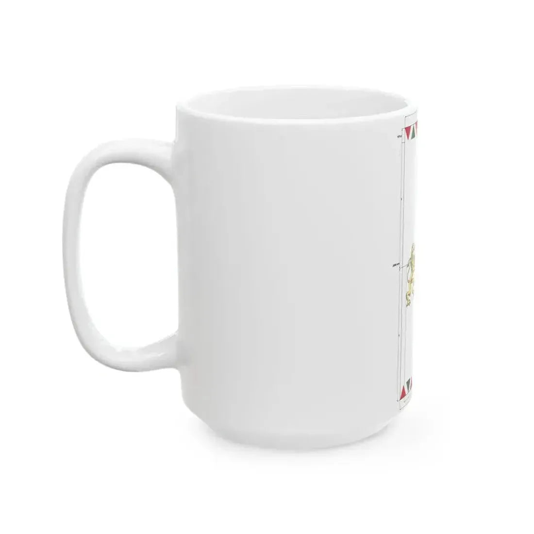 Flag of Budapest vertical construction sheet (Hungary) White Coffee Mug - Go Mug Yourself