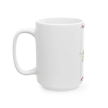 Flag of Budapest vertical construction sheet (Hungary) White Coffee Mug - Go Mug Yourself
