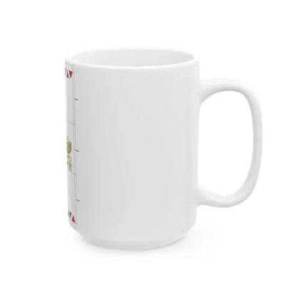Flag of Budapest vertical construction sheet (Hungary) White Coffee Mug - Go Mug Yourself