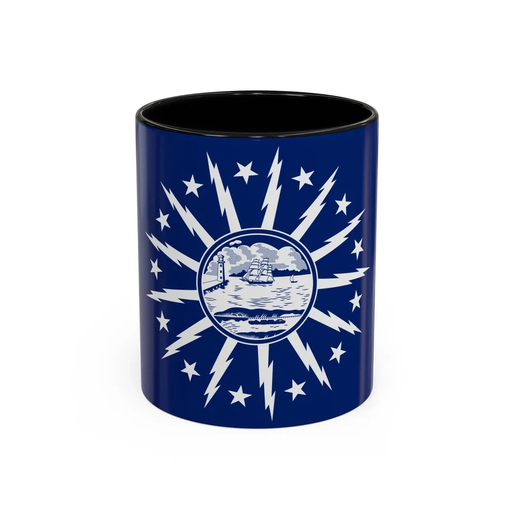 Flag of Buffalo, New York - Accent Coffee Mug 11oz-Black-11oz-Go Mug Yourself