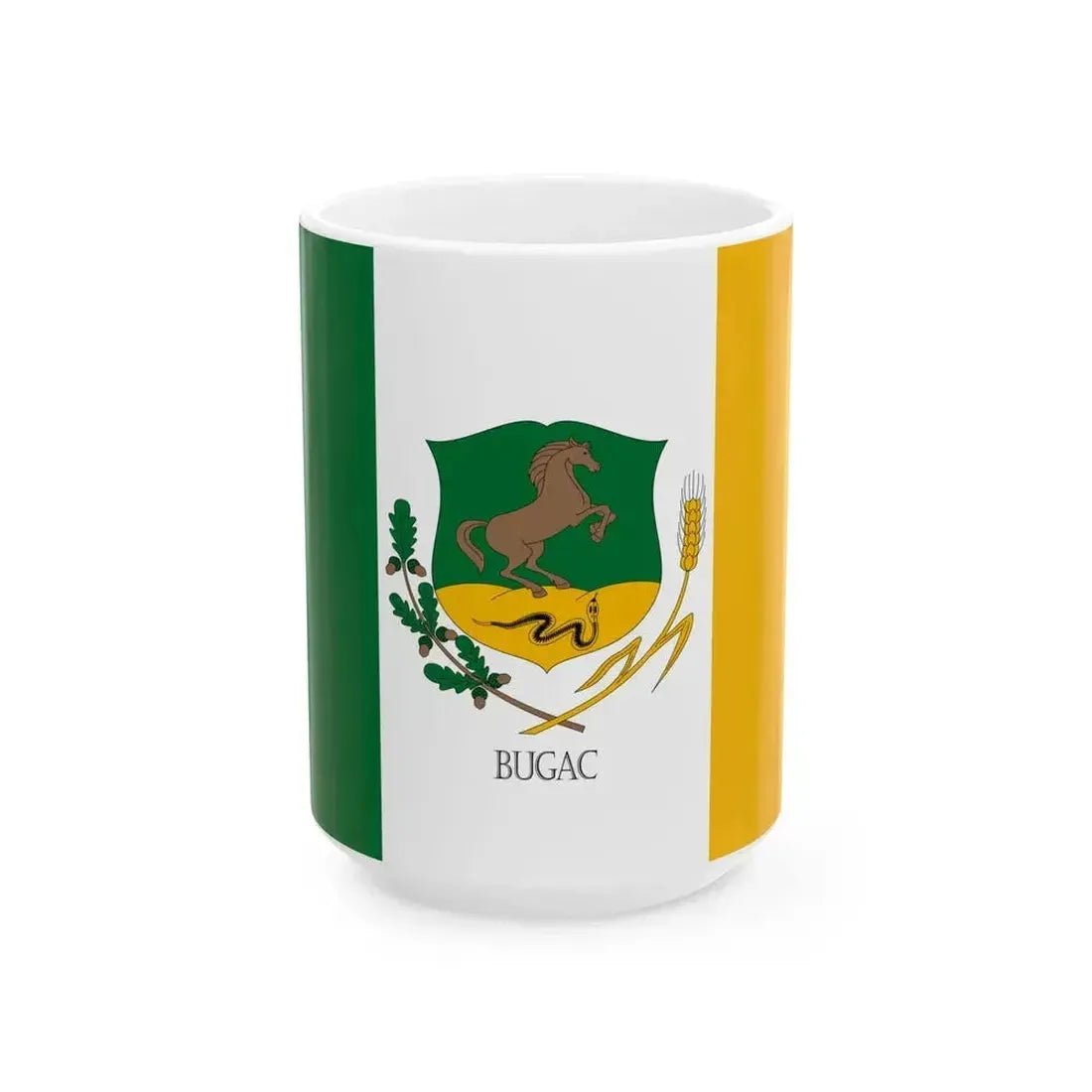 Flag of Bugac (Hungary) White Coffee Mug 15oz - Go Mug Yourself