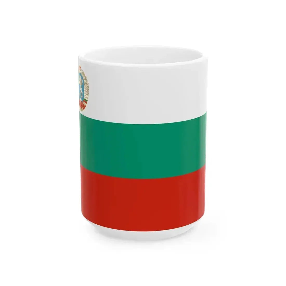 Flag of Bulgaria 1971-1990 3-2 (Bulgaria) White Coffee Mug 15oz - Go Mug Yourself