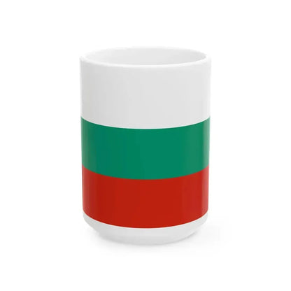 Flag of Bulgaria 3-2 (Bulgaria) White Coffee Mug 15oz - Go Mug Yourself