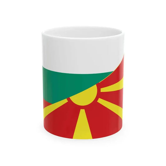 Flag of Bulgaria and North Macedonia (Bulgaria) White Coffee Mug 11oz - Go Mug Yourself