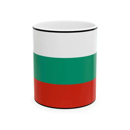 Flag of Bulgaria bordered (Bulgaria) White Coffee Mug 11oz - Go Mug Yourself