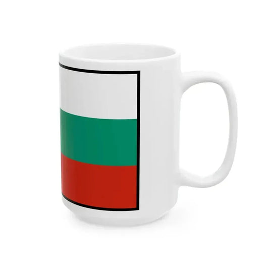 Flag of Bulgaria bordered (Bulgaria) White Coffee Mug - Go Mug Yourself