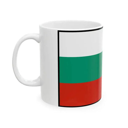 Flag of Bulgaria bordered (Bulgaria) White Coffee Mug - Go Mug Yourself