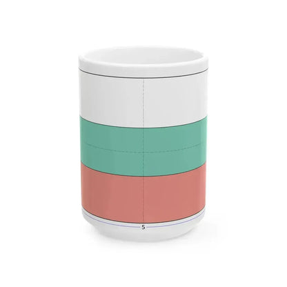 Flag of Bulgaria construction sheet (Bulgaria) White Coffee Mug 15oz - Go Mug Yourself