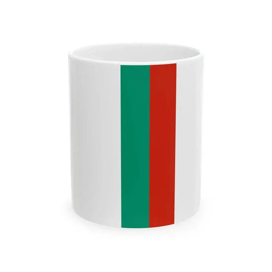 Flag of Bulgaria vertical (Bulgaria) White Coffee Mug 11oz - Go Mug Yourself