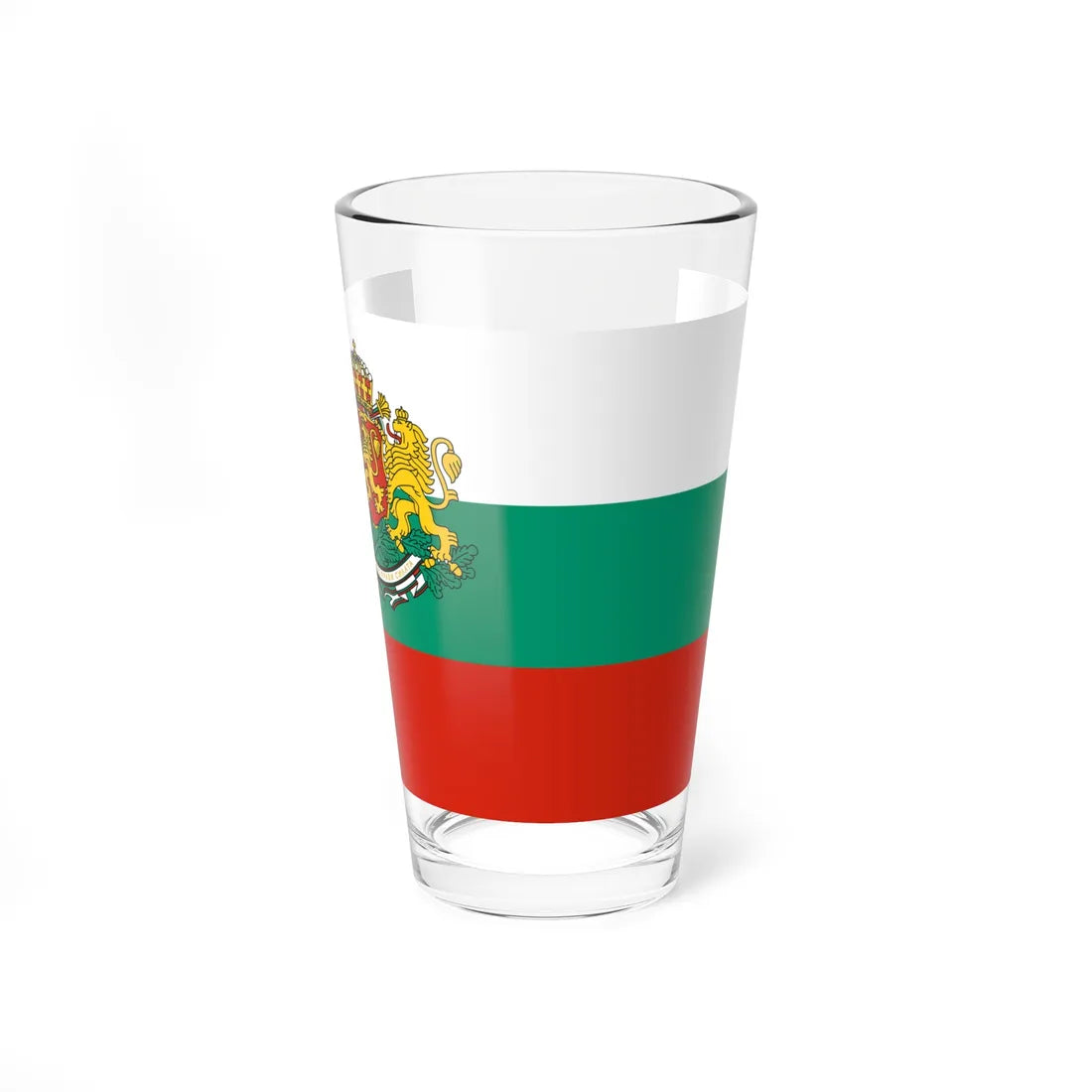 Flag of Bulgaria with coat of arms 2 (Bulgaria) Pint Glass 16oz 16oz - Go Mug Yourself